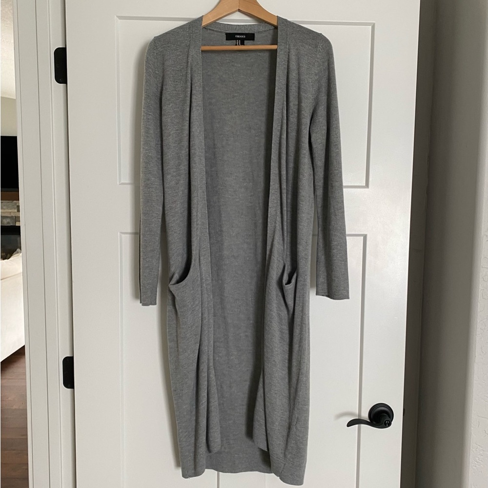 Long Gray Cardigan